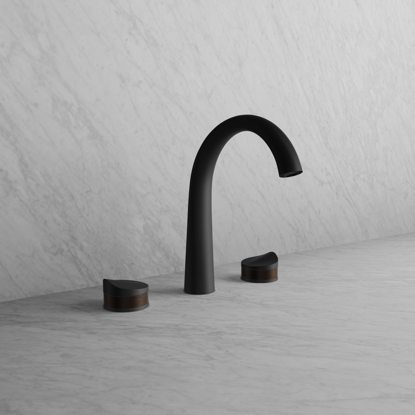 Baril8" C/c Lavatory Faucet with Drain Included (FLORA) - Matte Black Variations