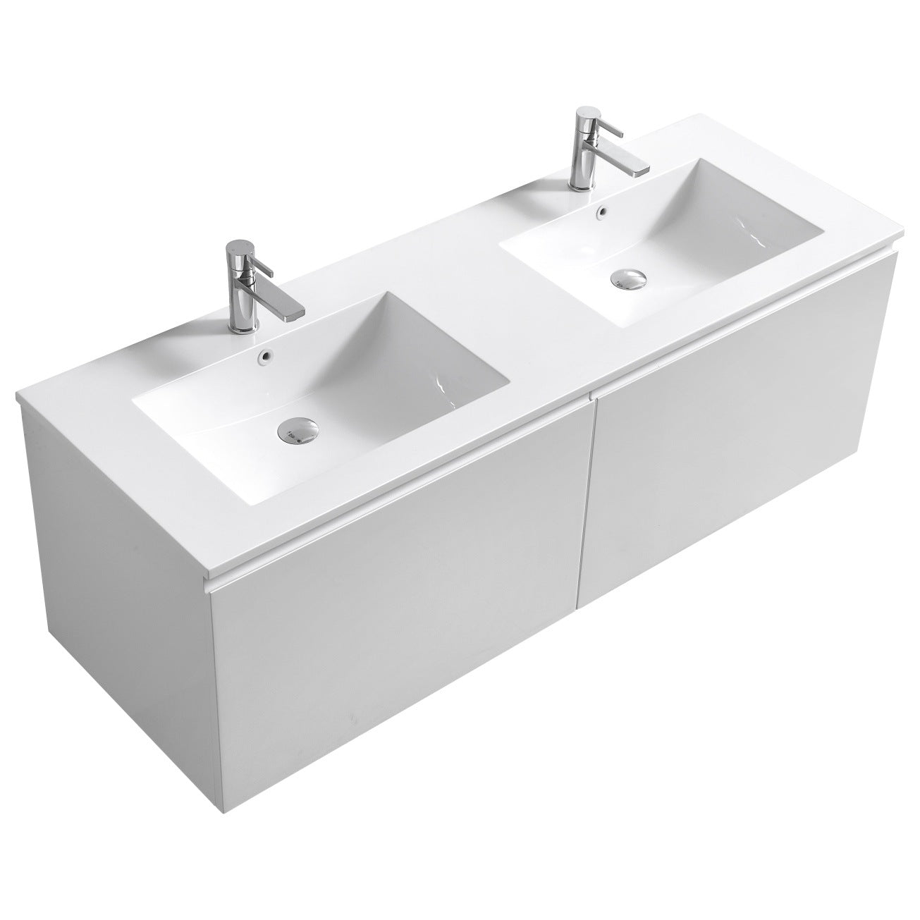 Kube Bath 60″ Double Sink Balli Modern Bathroom Vanity