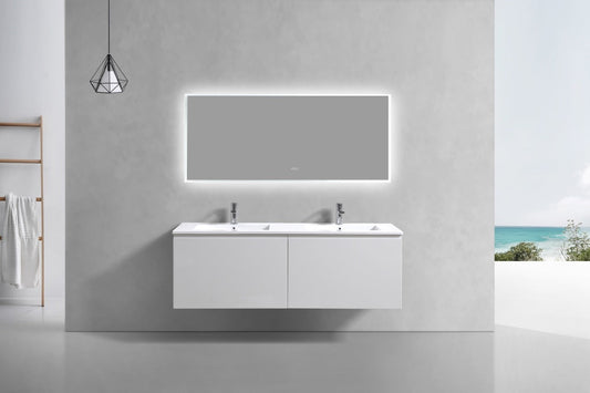 Kube Bath 60″ Double Sink Balli Modern Bathroom Vanity