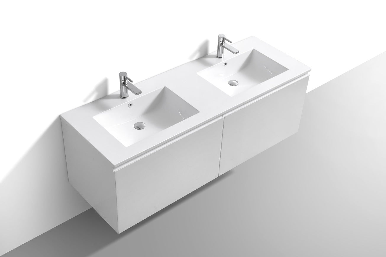 Kube Bath 60″ Double Sink Balli Modern Bathroom Vanity