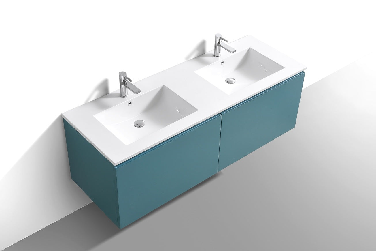 Kube Bath 60″ Double Sink Balli Modern Bathroom Vanity