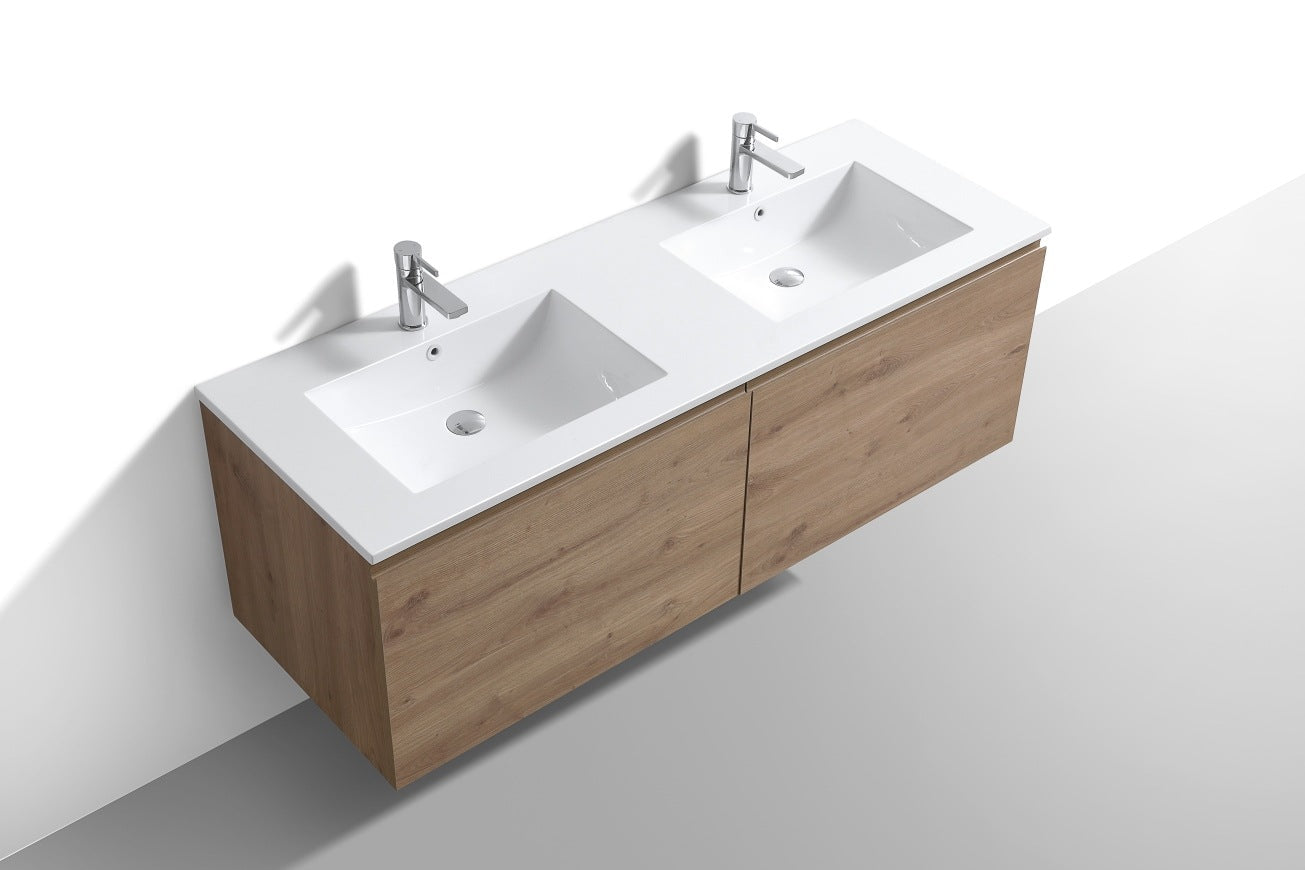 Kube Bath 60″ Double Sink Balli Modern Bathroom Vanity
