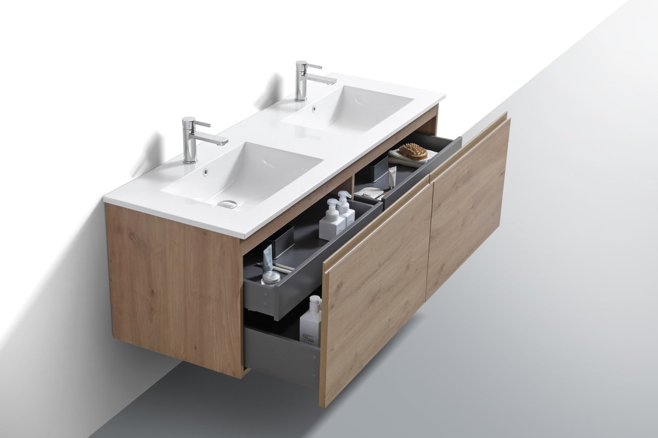 Kube Bath 60″ Double Sink Balli Modern Bathroom Vanity