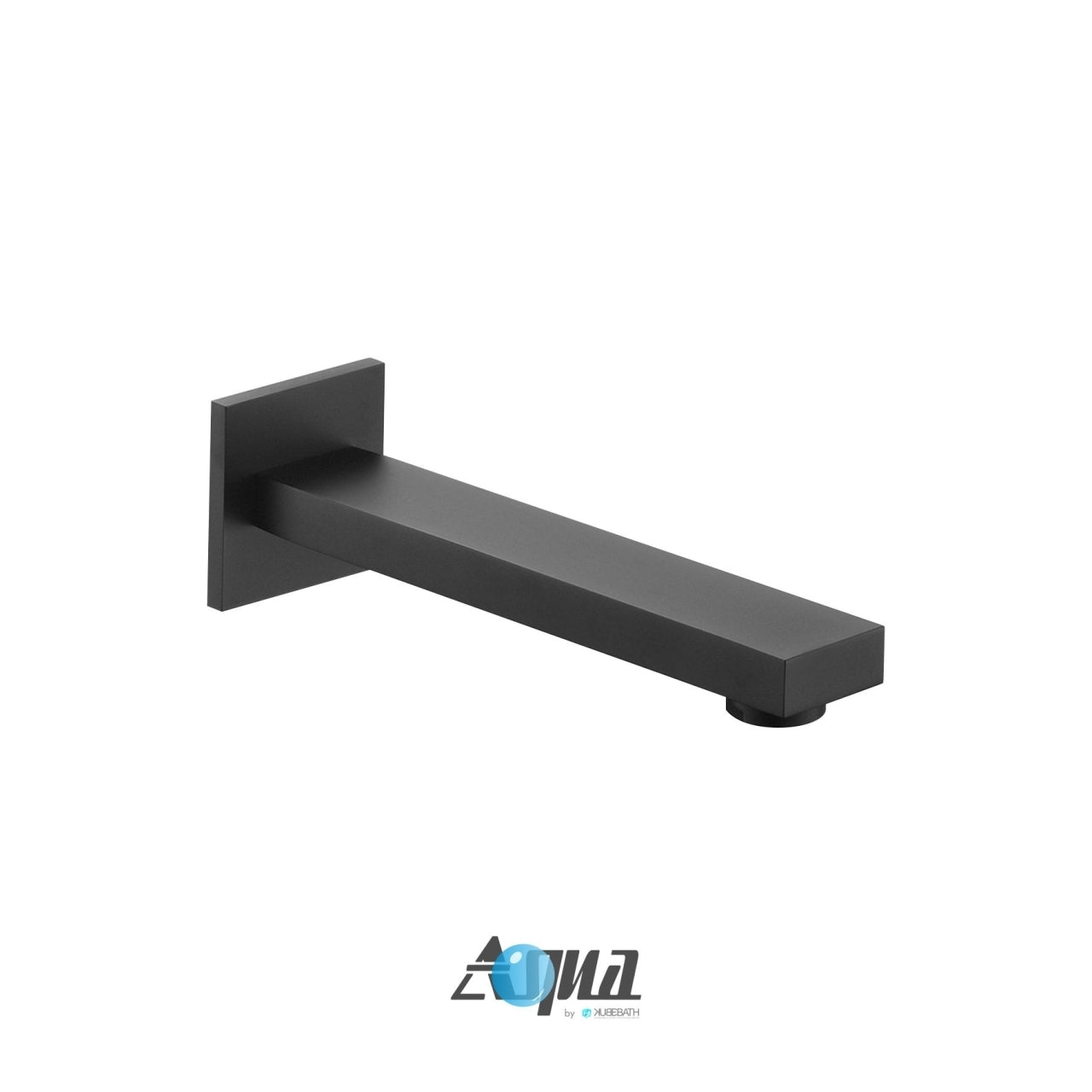 Kube Bath Aqua Piazza Black Shower Set With 8" Square Rain Shower, Tub Filler and Handheld