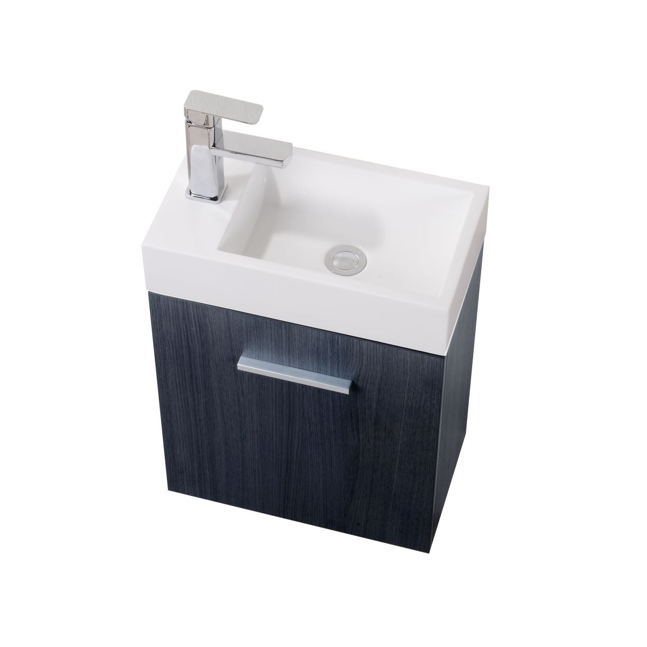 Kube Bath Bliss 18" Wall Mount / Wall Hung Bathroom Vanity With 1 Door