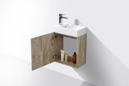 Kube Bath Bliss 18" Wall Mount / Wall Hung Bathroom Vanity With 1 Door