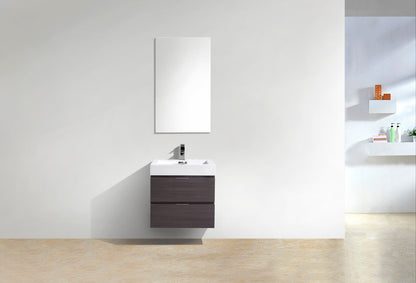 Kube Bath Bliss 24" Wall Mount / Wall Hung Bathroom Vanity With 2 Drawers