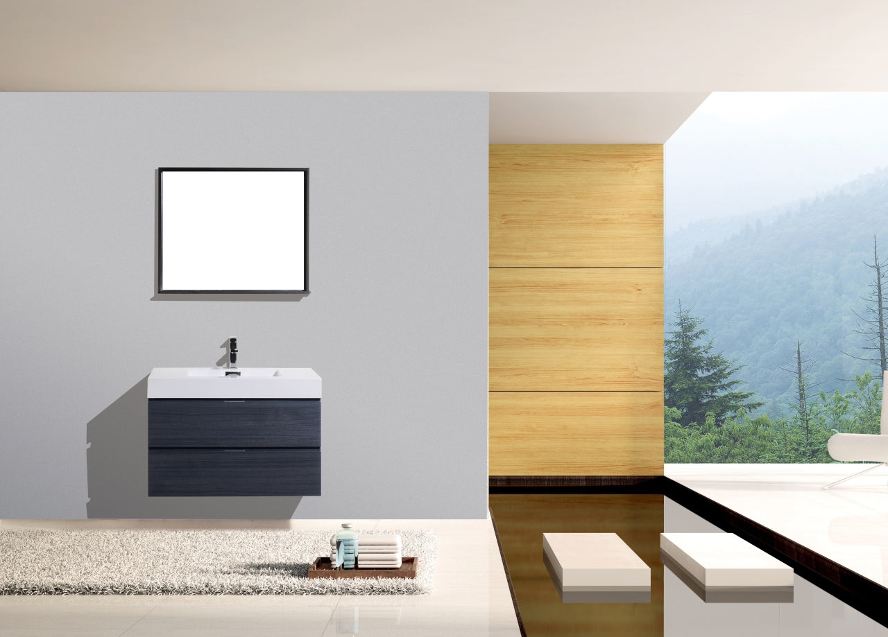Kube Bath Bliss 36" Wall Mount / Wall Hung Modern Bathroom Vanity With 2 Drawers