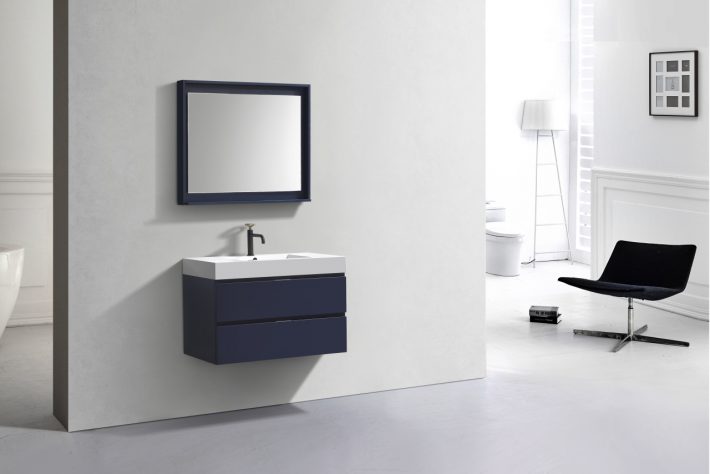 Kube Bath Bliss 36" Wall Mount / Wall Hung Modern Bathroom Vanity With 2 Drawers