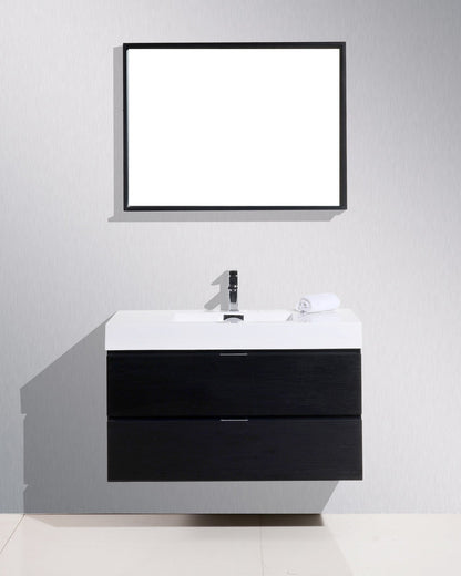 Kube Bath Bliss 40" Wall Mount / Wall Hung Modern Bathroom Vanity With 2 Drawers Acrylic Countertop