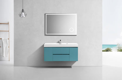 Kube Bath Bliss 48" Wall Mount / Wall Hung Modern Bathroom Vanity With 2 Drawers And 2 Doors Acrylic Countertop