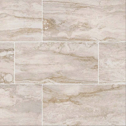 MSI Bernini Bianco Matte Porcelain Tile 12" x 24" 10mm