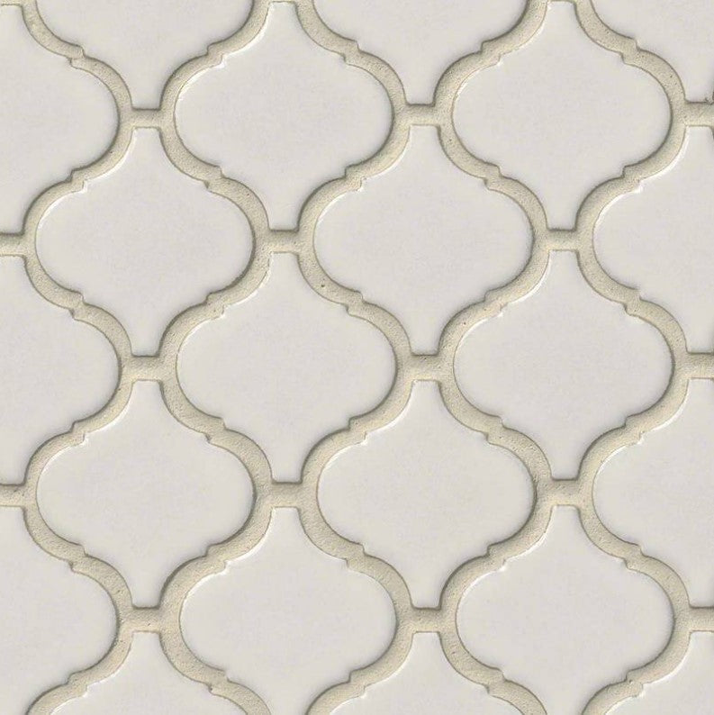 MSI Backsplash and Wall Tile Bianco Arabesque Glossy Porcelain Tile 9.84" x 10.63" 6mm