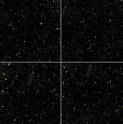 MSI Black Galaxy Granite Tile Polished 12" x 12" 10mm