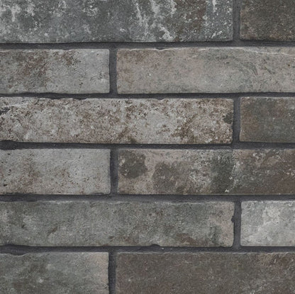 MSI Brickstone Charcoal Brick Matte Porcelain Wall Tile 2" x 10" 8mm