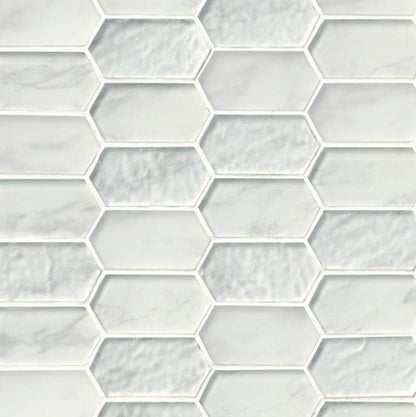 MSI Backsplash and Wall Tile Calypso Picket Pattern Glass Mosaic Tile 12" x 12" 8mm