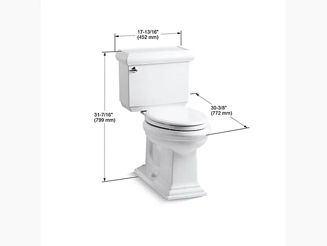 Kohler - Memoirs Classic Comfort Height Two-piece Elongated 1.6 gpf Chair Height Toilet