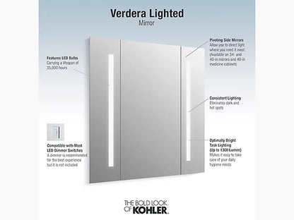 Kohler - Verdera Lighted Mirror, 34" W X 33" H