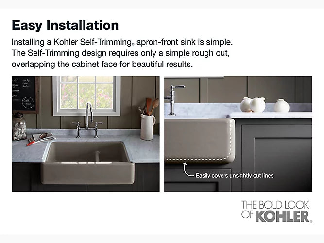 Kohler - Whitehaven Undermount Single-bowl Farmhouse Kitchen Sink 35-3/4"