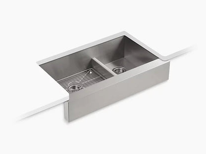 Kohler - Vault Smart Divide 35-1/2" Undermount Double-bowl Farmhouse Kitchen Sink