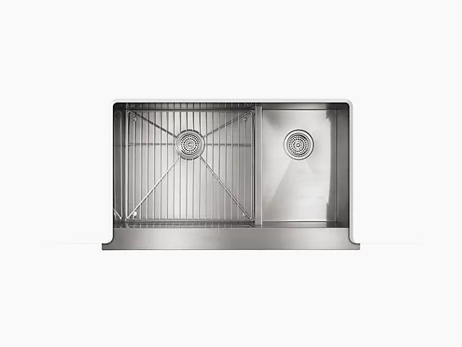 Kohler - Vault Smart Divide 35-1/2" Undermount Double-bowl Farmhouse Kitchen Sink