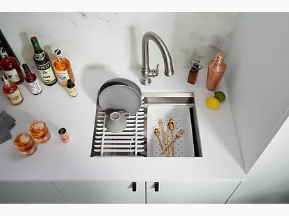 Kohler - 23" Undermount Single-bowl Workstation Kitchen Sink