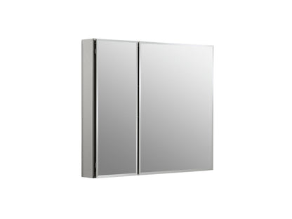 Kohler 30" W X 26" H Aluminum Two-door Medicine Cabinet With Mirrored Doors, Beveled Edges