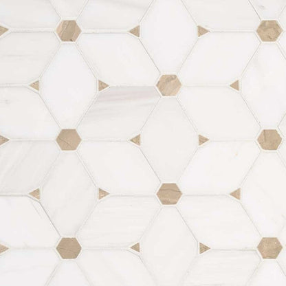 MSI Backsplash and Wall Tile Cecily Pattern Polished Marble Tile 12" x 12"