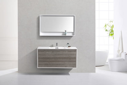 Kube Bath De Lusso 48" Wall Mount / Wall Hung Modern Single Sink Bathroom Vanity With 2 Drawers Acrylic Countertop