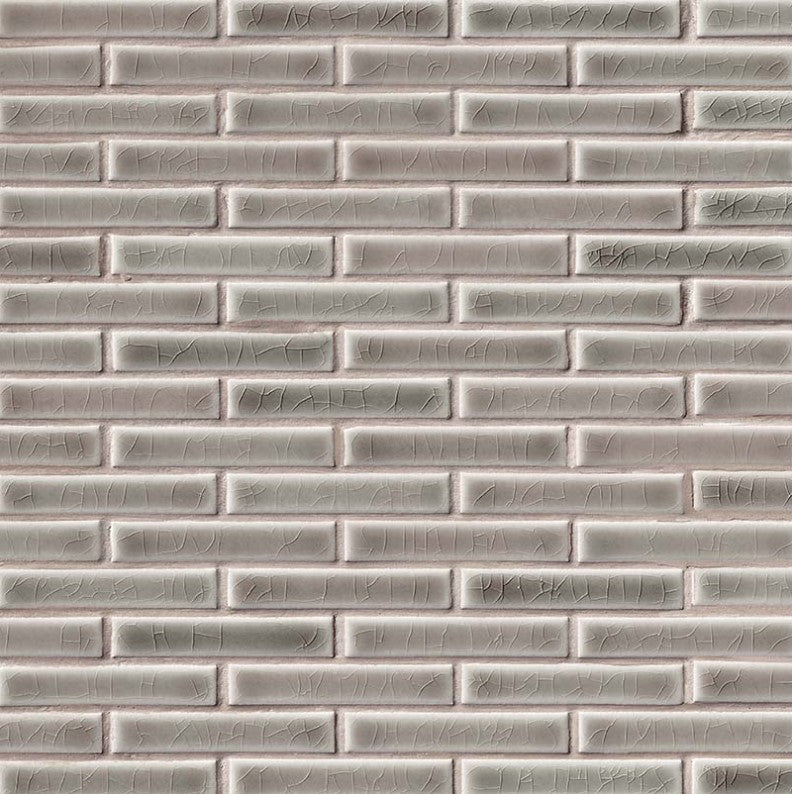 MSI Backsplash and Wall Tile Dove Gray Brick Pattern Glossy 12" x 12" 8mm