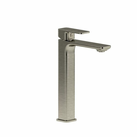 Riobel Equinox Modern 11 3/8" Single Handle Tall Vessel Lavatory Faucet - Brushed Nickel