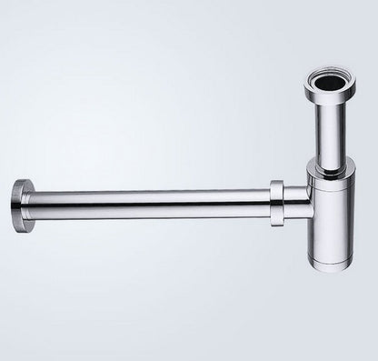 Kube Bath Space Saving P-trap in Chrome Finish