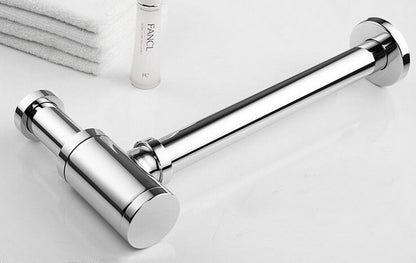 Kube Bath Space Saving P-trap in Chrome Finish