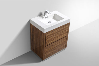 Kube Bath Bliss 30" Floor Mount Free Standing Bathroom Vanity With 2 Drawers