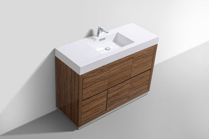 Kube Bath Bliss 48" Floor Mount Free Standing Bathroom Vanity With 6 Drawers Acrylic Countertop