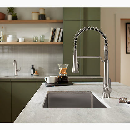 Kohler - Tone Semi-professional Pull-down Kitchen Sink Faucet With Three-function Sprayhead - Polished Chrome