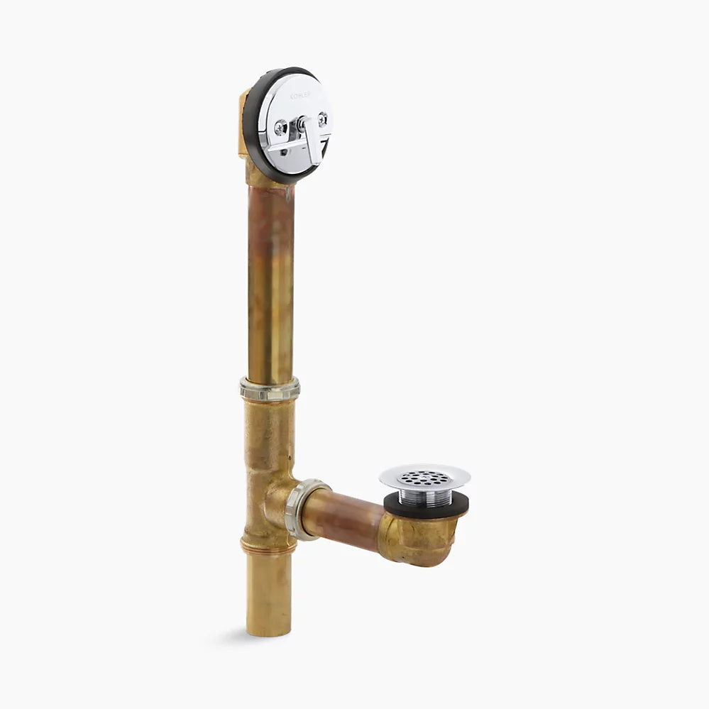 Kohler Adjustable Drain, 20-gauge Brass, for 18-1/2" to 20-1/2" Baths