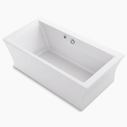 Kohler Stargaze 60" X 34" Freestanding Bath With Bask Heated Surface and Fluted Shroud