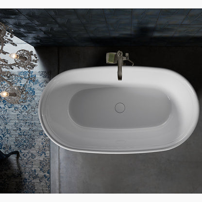 Kohler Memoirs 60" X 34" Freestanding Bath With Center Toe-tap Drain