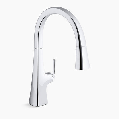 Kohler Graze Touchless Pull-down Kitchen Sink Faucet With Kohler Konnect and Three-function Sprayhead