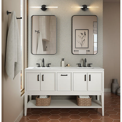 Kohler - Venza Widespread Bathroom Sink Faucet, 1.2 Gpm - Matte Black