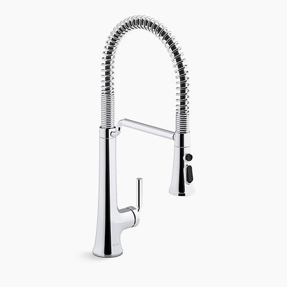 Kohler - Tone Semi-professional Pull-down Kitchen Sink Faucet With Three-function Sprayhead - Polished Chrome