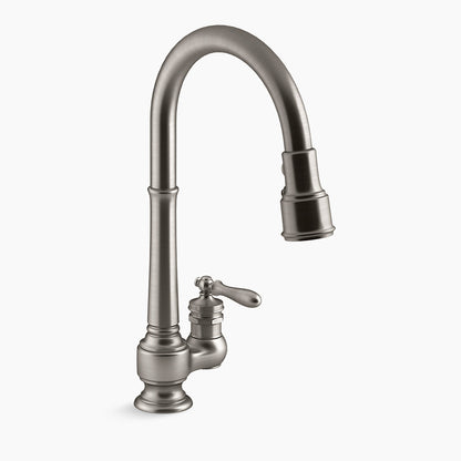 Kohler Artifacts Pull-down Kitchen Sink Faucet With Three-function Sprayhead