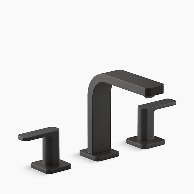 Kohler - Parallel Widespread Bathroom Sink Faucet, 1.0 Gpm - Matte Black