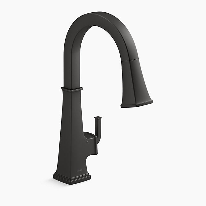 Kohler - Riff Touchless Pull-down Kitchen Sink Faucet With Three-function Sprayhead - Matte Black