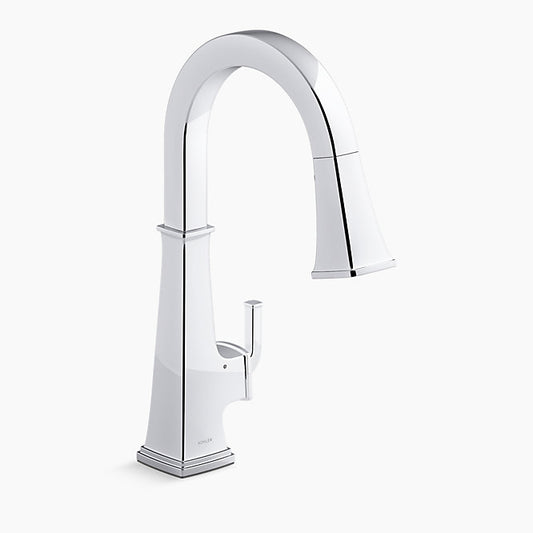 Kohler - Riff Touchless Pull-down Kitchen Sink Faucet With Three-function Sprayhead - Polished Chrome