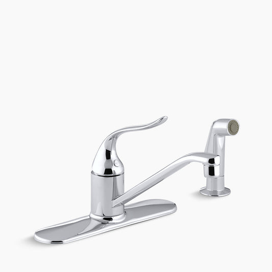 Kohler Coralais Single-handle Kitchen Sink Faucet With 8-1/2" Swing Spout, Sidespray and Ground Joints, Project Pack