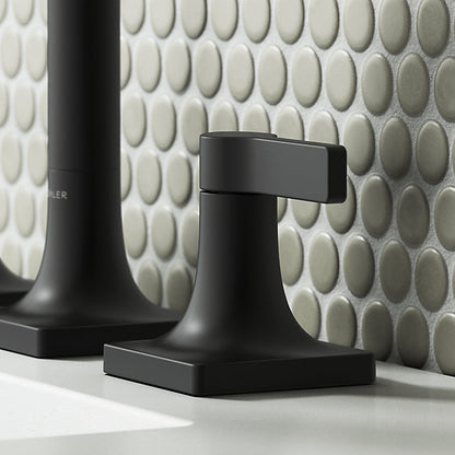Kohler - Venza Widespread Bathroom Sink Faucet, 1.2 Gpm - Matte Black