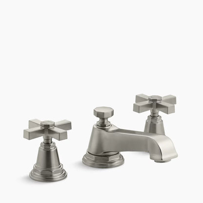 Kohler Pinstripe Pure Widespread Bathroom Sink Faucet With Cross Handles, 1.2 Gpm