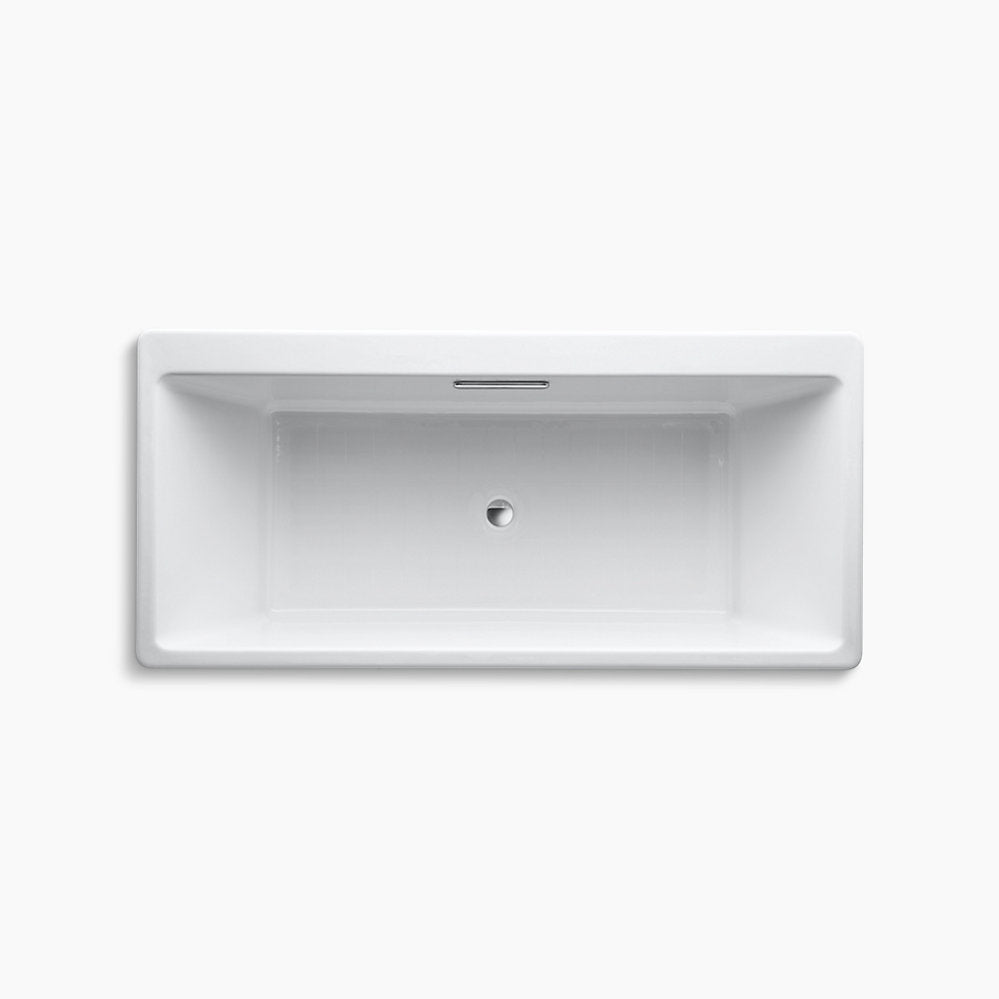 Kohler Rêve 66-15/16" X 31-1/2" Freestanding Bath With Float Installation and Brilliant Ash Base Without Jet Trim